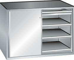 LISTA Schubladenschrank 2x36x27E (BxTxH) 1430x600x1020mm KEY Lock, Lichtgrau 2 Schubladen, Tragkraft Schubladen: 200kg, 6 Auszugböden, 79.425.020