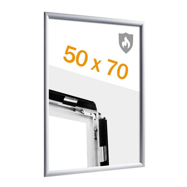 SPRINTIS Brandschutzrahmen 50 x 70 cm, 25 mm, Gehrung, silber, WTXX000382