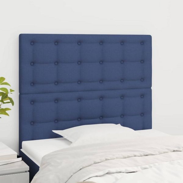 vidaXL Kopfteile 2 Stück Blau 80x5x78/88 cm Stoff, 3116746