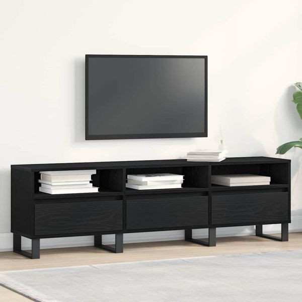 vidaXL TV-Schränk Schwarz Eichen-Optik 150 x 30 x 44.5 cm, 862880