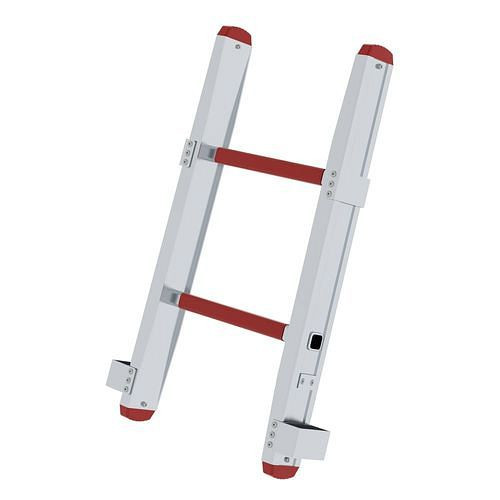 Krause Steckleiter-Einsteckteil aus Aluminium, 2 Sprossen, Leiterteil T 3, 305097