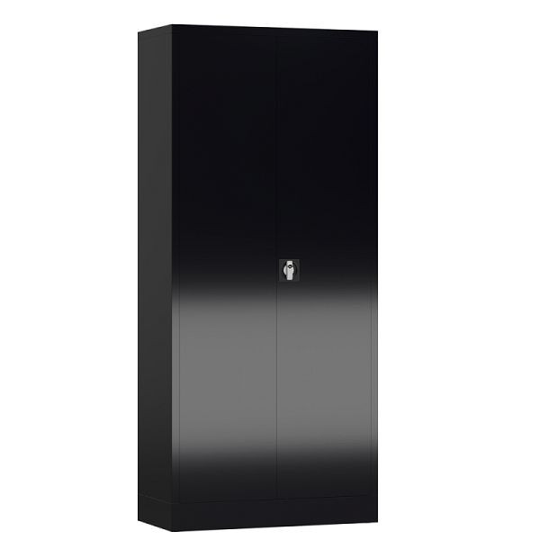 Lüllmann ClassiX Mehrzweck Flügeltürenschrank, 1800 x 800 x 380 mm, tiefschwarz, X-545529