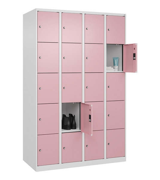 C+P Schließfachschrank Evolo PLUS, 20 Fächer, 1850x1200x500mm, 9016/3015, 049000-405 S10018