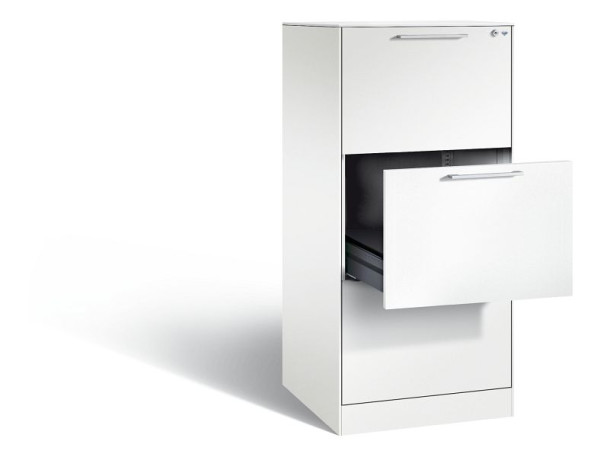 C+P Karteischrank Asisto, H1310xB562xT600mm, Farbe: Verkehrsweiß, Bügelgriff, 146224-321 S10048