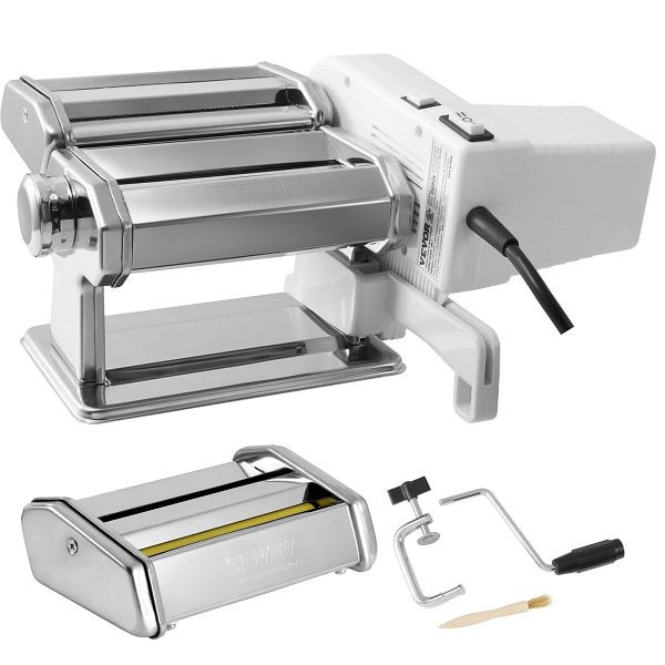 VEVOR Elektrische Nudelmaschine Pastamaschine, 9 Stufen 0,3–3 mm Einstellbarer Nudelautomat Nudeln Maker, QMJYSSDD15CMRQIIWV2