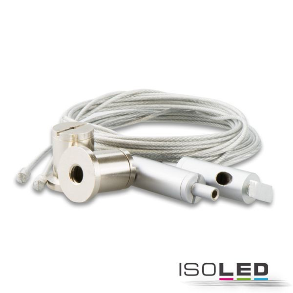 ISOLED Seilabhängung (2 Stück) mit Rutschklemme, Stahl, silber, 112539