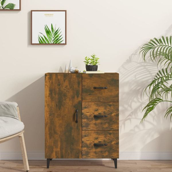 vidaXL Sideboard Räuchereiche 69,5x34x90 cm Holzwerkstoff, 817354