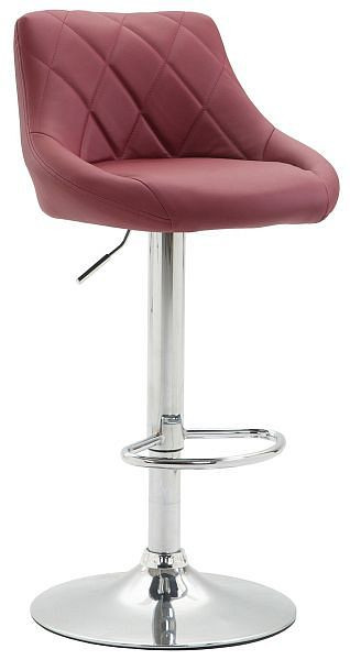 CLP Barhocker Lazio Kunstleder chrom, bordeauxrot, 102286806