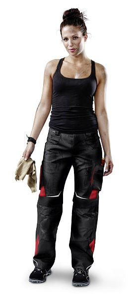 Kübler PULSSCHLAG Damenhose HIGH, Farbe: schwarz/mittelrot, Größe: 38, 2124 5353-9955-38