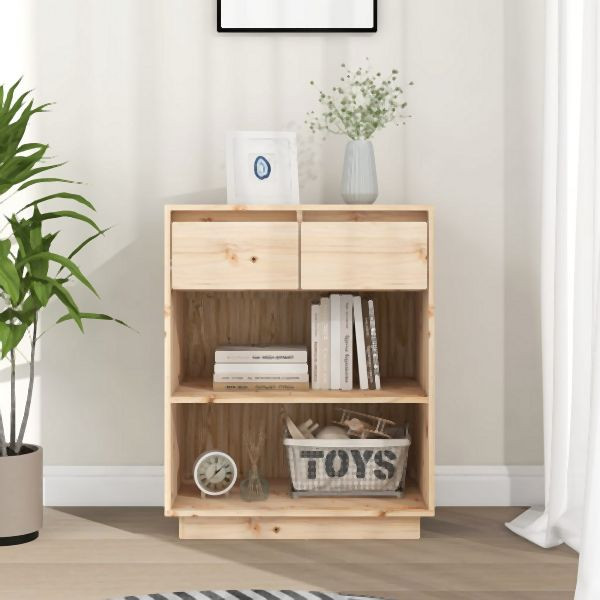 vidaXL Beistellschrank 60x34x75 cm Massivholz Kiefer, 813834