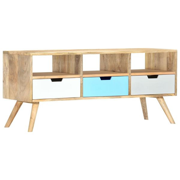 vidaXL TV-Schrank 110×35×48 cm Massivholz Mango, 286484