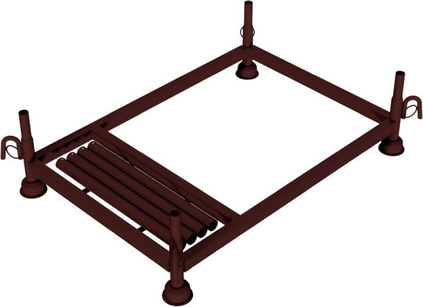 Schake Stapelpalette 1,20m x 0,80m x 0,70m, lackiert, mit herausnehmbaren Holmen, 50400-1
