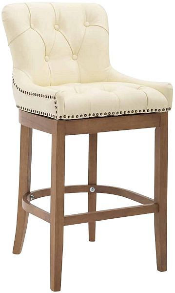 CLP Barhocker Lakewood Echtleder, Antik-hell, creme, 102781804