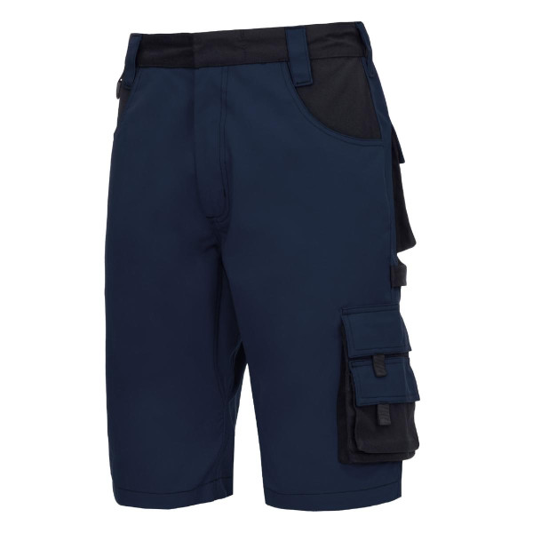 NITRAS MOTION TEX PLUS, Arbeitshose, kurz, marineblau / schwarz (Farbcode: 2110), Größe: 64, VE: 10 Stück, 7606-64