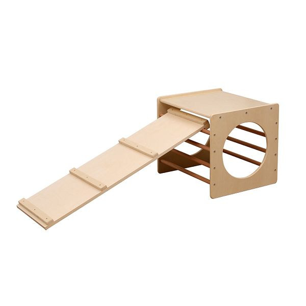 HOME DELUXE Kletterwürfel aus Kiefernholz mit Rutsche FINN, 58048