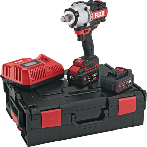 FLEX Langlebiger Akku-Schlagschrauber 18 V IW 3/4" 1600 18-EC/5.0 Set, 532074