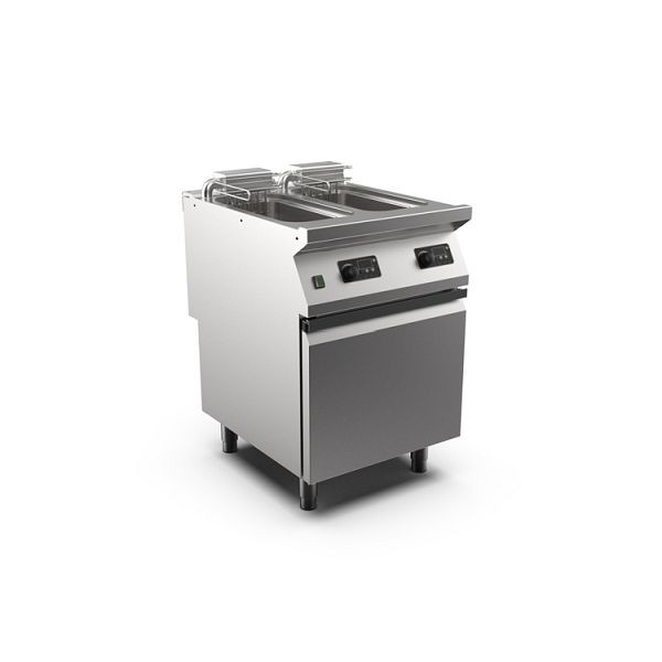 Mareno M1-700 elektrische Fritteuse, 2x 10 Liter digital regelbar, mit Tür, 60cm, FR76E10KA, 171.415