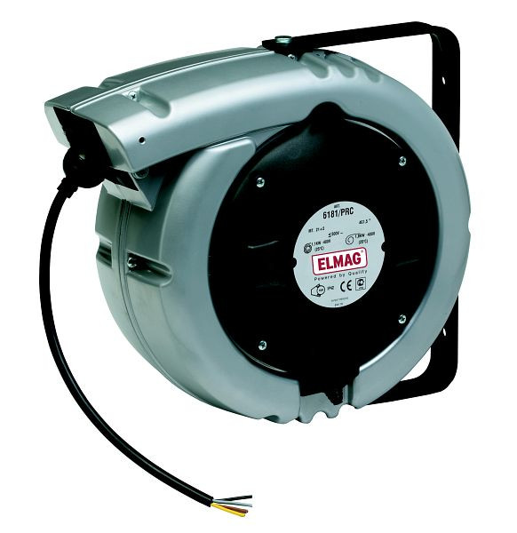 ELMAG Automatischer Kabelaufroller ZECA, 6067/PRC/IP65, 15+2 Meter, 5x1,5 mm² (2 m Zuleitung, ohne Stecker und Kupplung), 44206