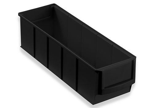 DENIOS pro-line ESD-Regalkasten pro-line C1-S, PP, 91 x 300 x 81 mm, schwarz, VE: 48 Stück, 265168