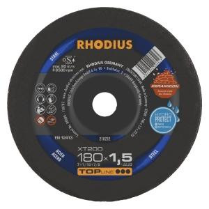 Rhodius TOPline XT200 Extradünne Trennscheibe, Durchmesser [mm]: 180, Stärke [mm]: 1.5, Bohrung [mm]: 22.23, VE: 25 Stück, 210232