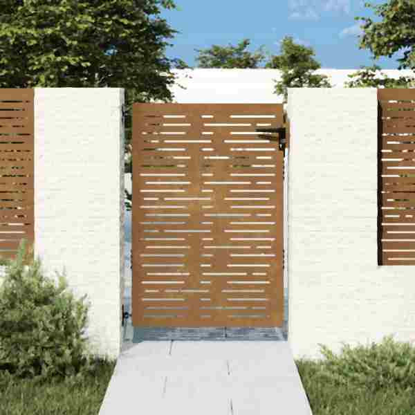 vidaXL Gartentor 85x150 cm Cortenstahl Quadratisches Design, 153247
