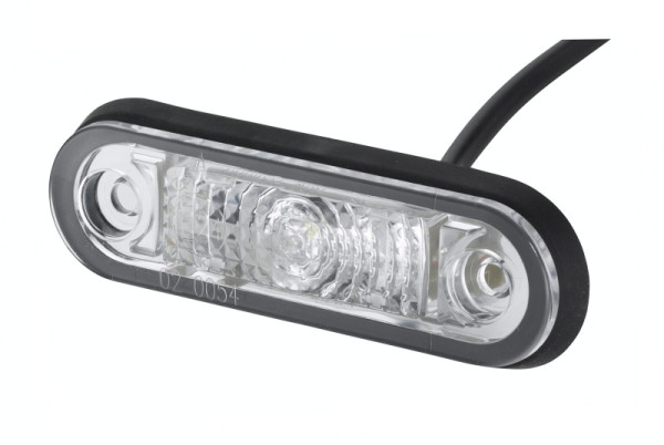 HELLA Positionsleuchte, LED, 12/24V, Einbau, ECE/ADR/GGVS, Lichtscheibenfarbe: glasklar, Kabel: 5000mm, 2PF 959 590-217