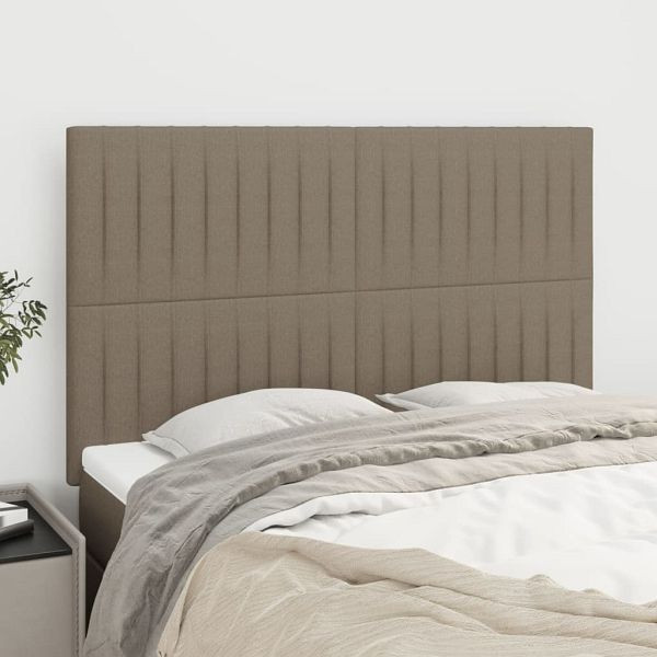 vidaXL Kopfteile 4 Stück Taupe 72x5x78/88 cm Stoff, 3116572