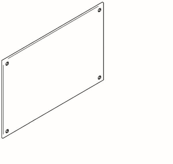 KWC Spiegel, Edelstahl, 590x390x7 mm, diebstahlhemmende Befestigung, 2030019884