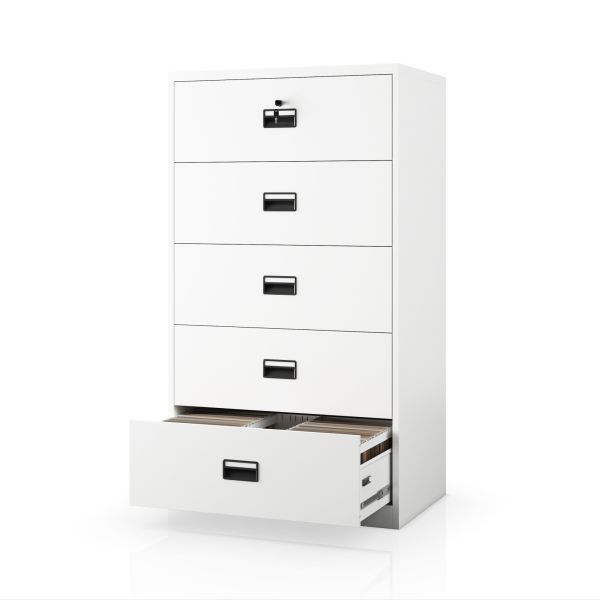 Jan Nowak Metall-Karteischrank, Weiß, 900x1620x600 mm, SARA XL V5, 2297