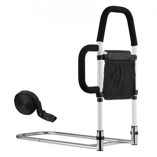 VEVOR Aufstehhilfe Bettgitter 610x400x645 mm, mit PU-Handlauf, Karbonstahl, für Senioren, passend für alle Bettgrößen, WZTSCBSWTBZC1IAUU001V0