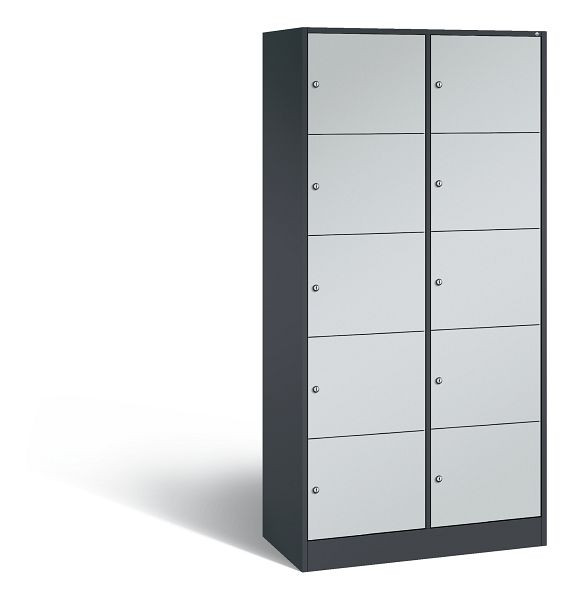 C+P Schließfachschrank Serie 8070, H1950xB900xT480 mm, Anthrazit/Grau, 82700-20 S10436