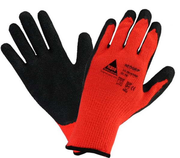 Hase Safety NEOGRIP-ORANGE gestrickter Handschuh aus Baumwolle/Polyester, Größe: 7, VE: 12 Paar, 402600-7