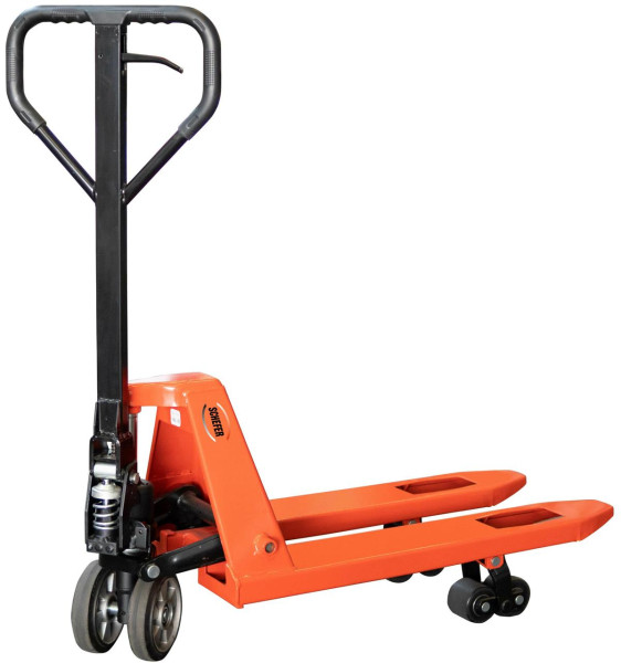 Schefer Gabelhubwagen 1500 kg - 800 mm Premium mit kurzer Gabel - mit Schnellhubaggregat (Schnellhubfunktion bis 200 kg), 1101043RTPQ800