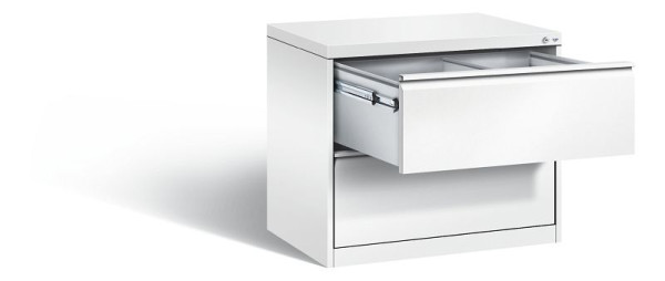 C+P Hängeregistraturschrank Acurado, H733xB787xT590mm, Farbe: Verkehrsweiß, Griffleiste, 12912-312 S10085
