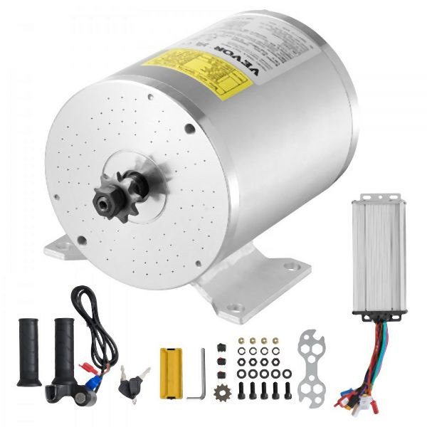VEVOR 2kW Bürstenloser Gleichstrommotor 48V 4300U/min Elektromotor Controller, ZLWSDJTJ2000G4RXBV9