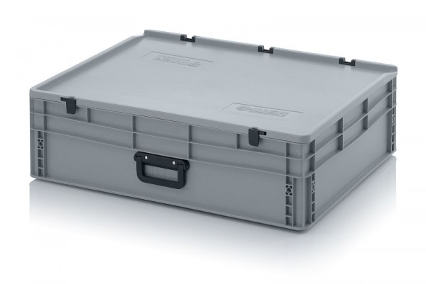 Auer Eurobehälter Koffer 2GL 2 Griffe auf der Längsseite, LxBxH: 80 x 60 x 23,5 cm, ED 86/22 2GL