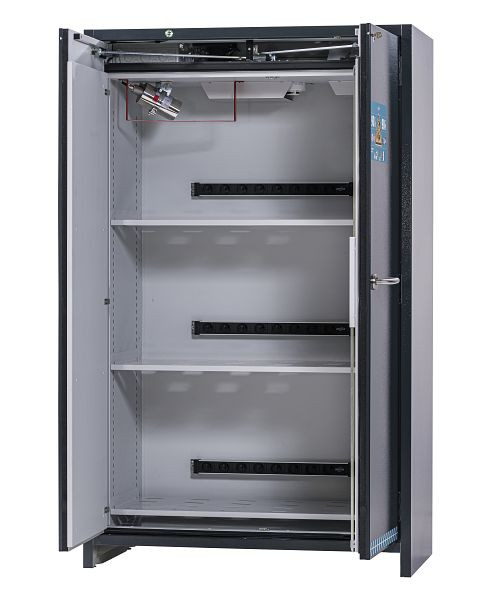 asecos Lithium-Ionen Akku-Ladeschrank SmartStore-Ultra, 3 Fachböden, Breite 1200 mm, 310001