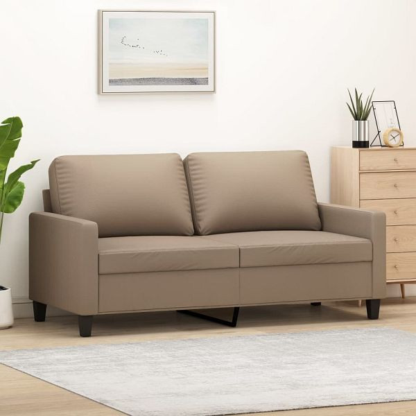 vidaXL 2-Sitzer-Sofa Cappuccino-Braun 140 cm Kunstleder, 359141