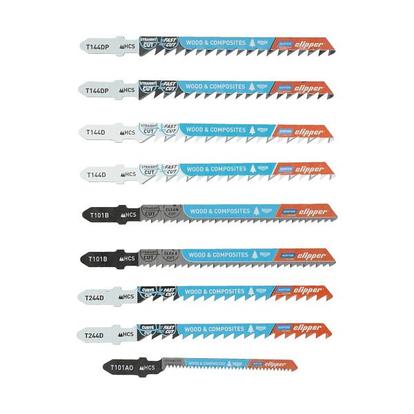 Norton Clipper Stichsägeblatt-Set, 10 Stück, 70184608383
