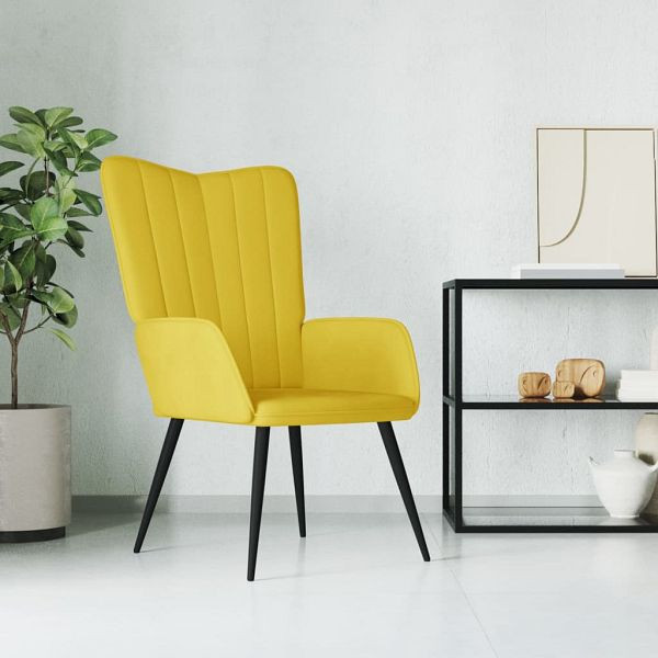 vidaXL Relaxsessel Senfgelb Samt, 327684, 8720286420553