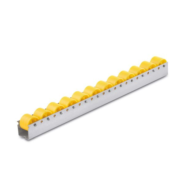 Torwegge Superfix-Leiste, Gesamtbauhöhe 40 mm, Teilung 33 mm, Rollentyp SF-N, Lagerung Gleitlager, Tragkraft pro Rolle 12 kg, 0010897