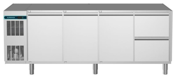 ALPENINOX Kühltisch, 4 Abteile CLM 700 4-7011, für GN 1/1, steckerfertig, Umluftkühlung, 402721087