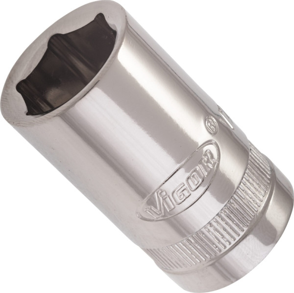 VIGOR Steckschlüsseleinsatz, Vierkant hohl 12,5 mm (1/2 Zoll), Außen-Sechskant Profil, 15 mm, V2561N