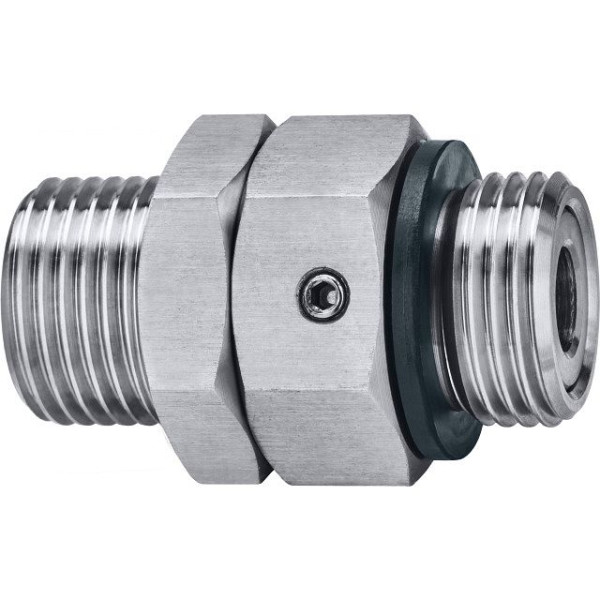 GEKA Drehnippel E AG G1/2 x AG G1/2 Edelstahl, VE: 5 Stück, 06.5160