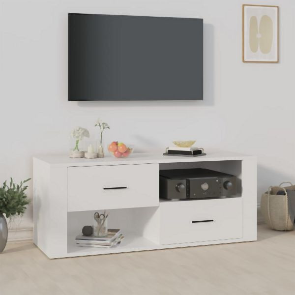 vidaXL TV-Schrank Weiß 100x35x40 cm Holzwerkstoff, 823099
