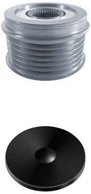 HELLA Generatorfreilauf, Gewindemaß: M16x1,5, Anzahl der Rillen: 6, mit Kappe, 9XU 358 039-011