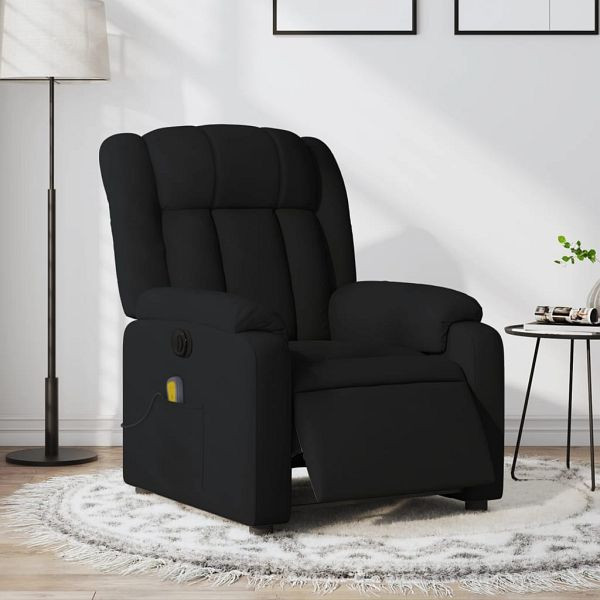 vidaXL Massagesessel Elektrisch Schwarz Stoff, Top-Qualität, 3205306