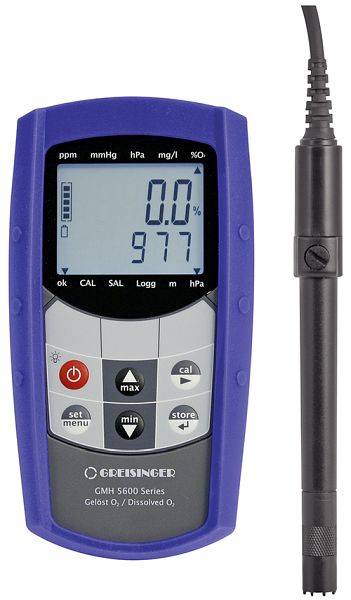 Greisinger GMH 5630-L02 Wasserdichtes gelöst O2 Handmessgerät inklusive ...