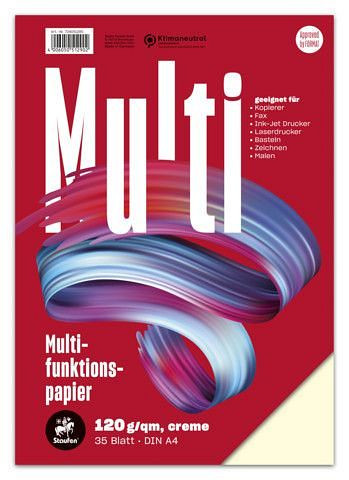 Staufen Multifunktionspapier 7X PLUS - A4, 120 g/qm, creme, 35 Blatt, 734051290