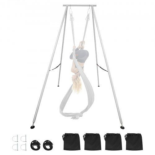 VEVOR Yoga-Ständerrahmen 291 cm, 250 kg Tragkraft, dreieckig, Luftseil-Rig, rutschfest, Hängemattengestell (nur Rahmen), KJ96FTW00000M944D001V0